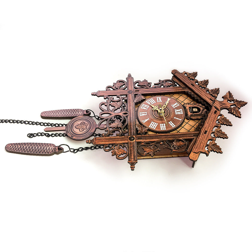 Vintage Wooden Hanging Cuckoo Wall Clock