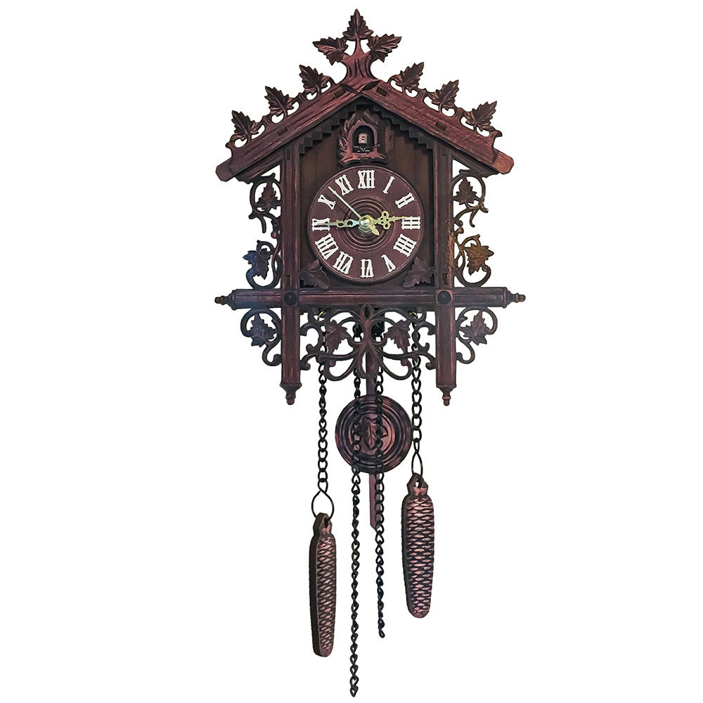 Vintage Wooden Hanging Cuckoo Wall Clock