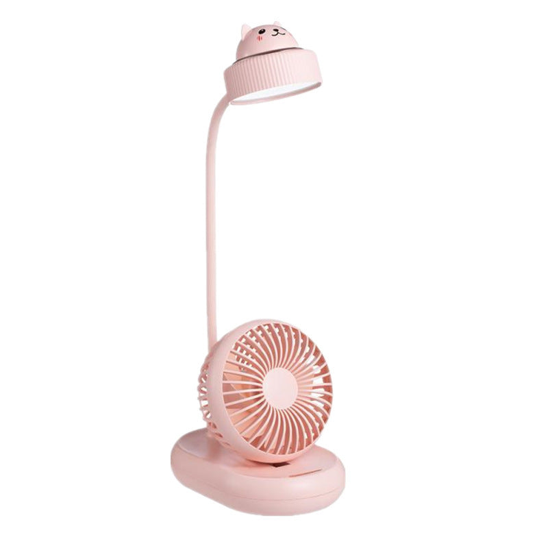 USB Mini Fan Led Table Lamp