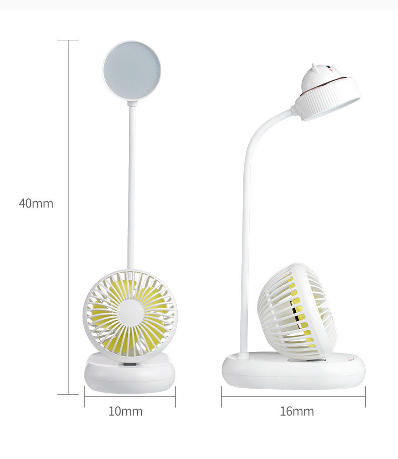USB Mini Fan Led Table Lamp
