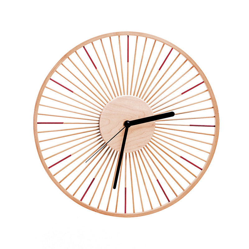 Solid Wood Clock Clock Living Room