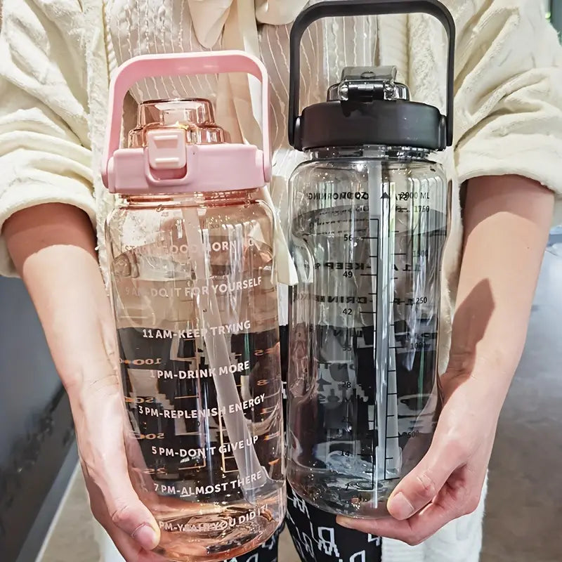 Large Capacity 67.63oz Plastic Water Bottle with Straw