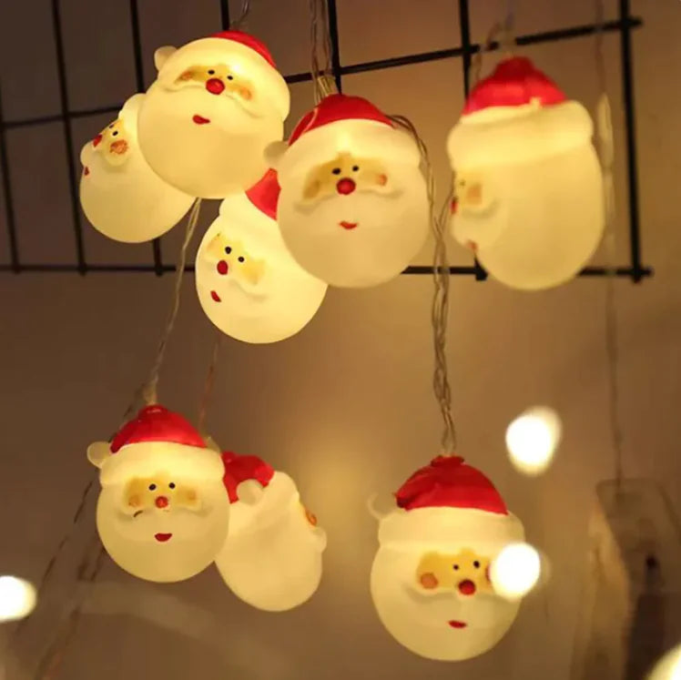 Santa Claus LED String Lights – Festive Christmas Decoration