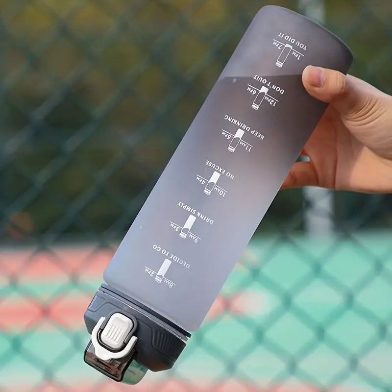 Motivational 1L Heavy Duty Plastic Water Bottle
