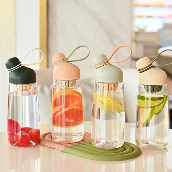 Plastic Water Bottle with Tea Strainer