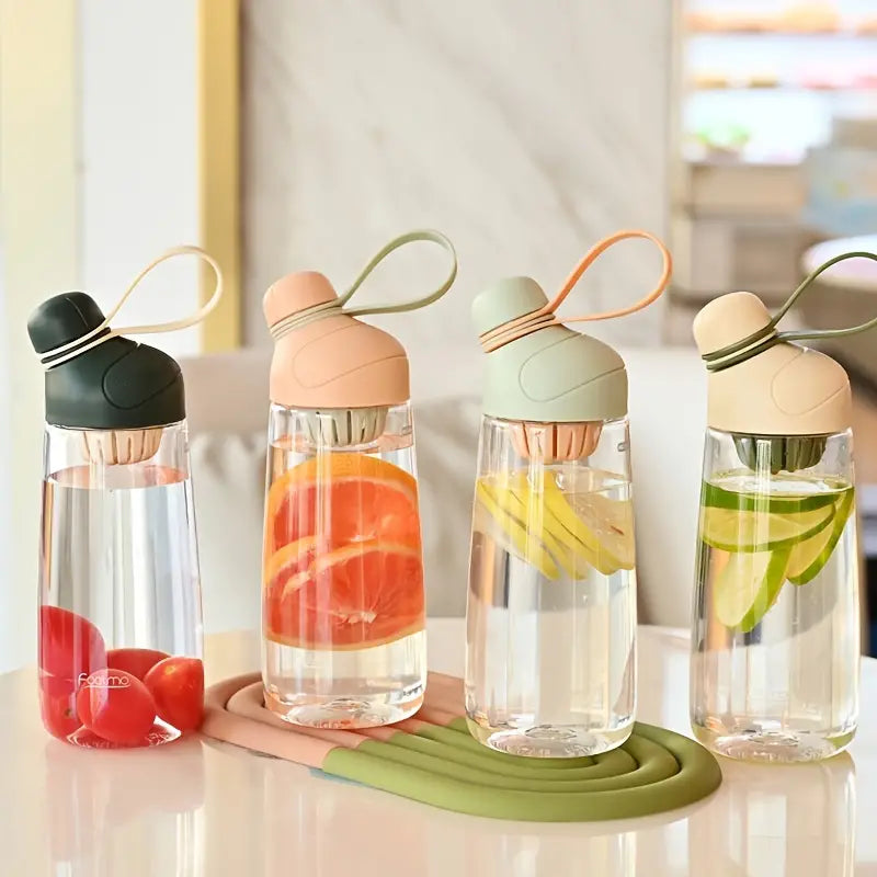 Plastic Water Bottle with Tea Strainer