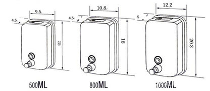 Stainless steel soap dispenser