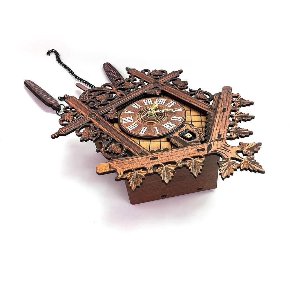 Vintage Wooden Hanging Cuckoo Wall Clock