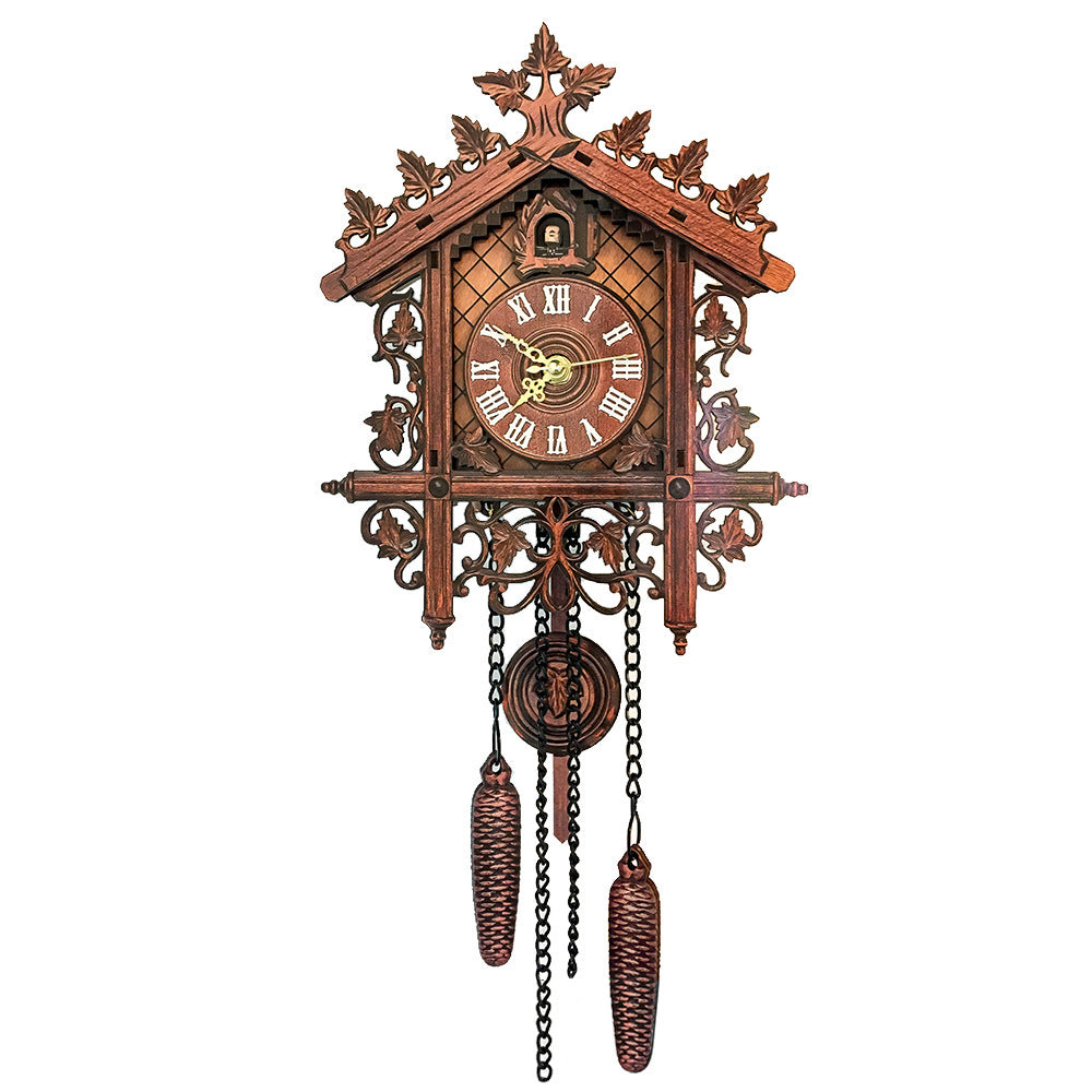 Vintage Wooden Hanging Cuckoo Wall Clock