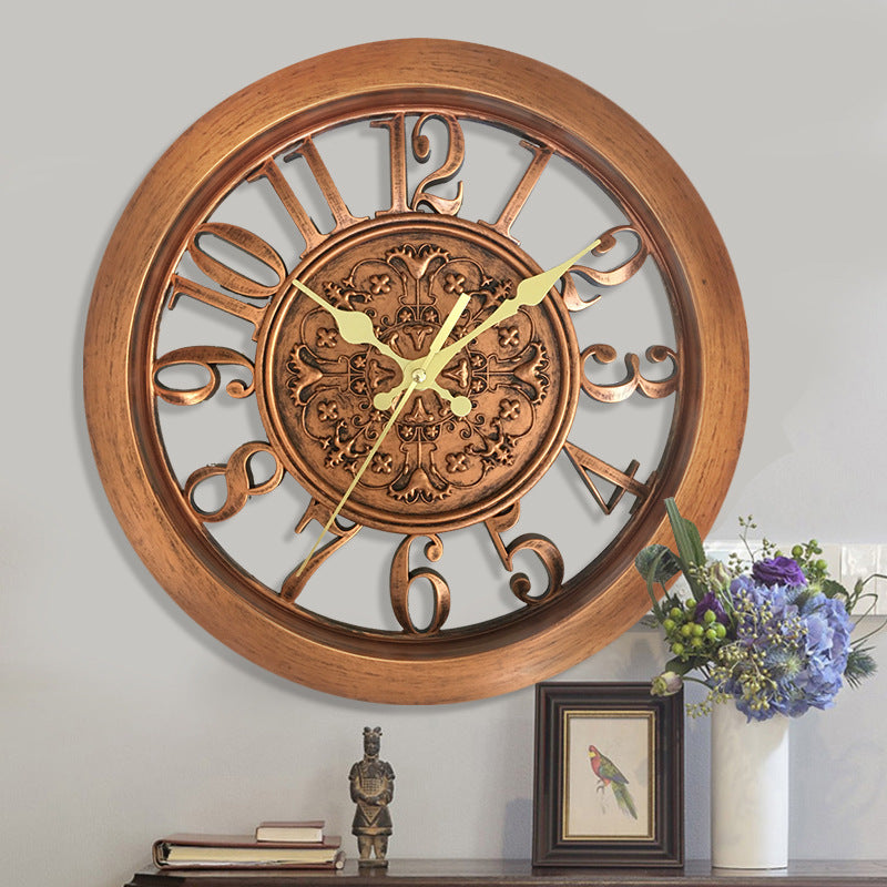 Home Round Clock 11 Inch Living Room Clock Creative Wall Clock Quartz Clock