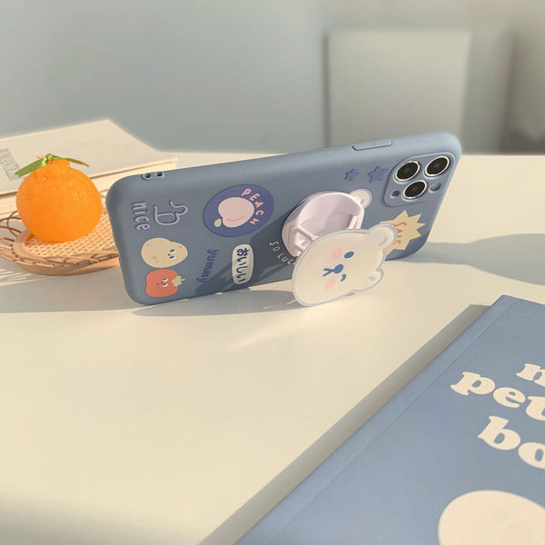 Cartoon Bear Stand Phone Case