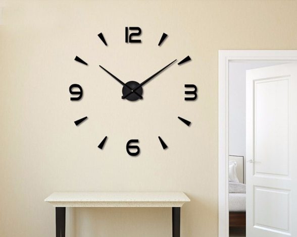 Round clock acrylic 3d sticker clock