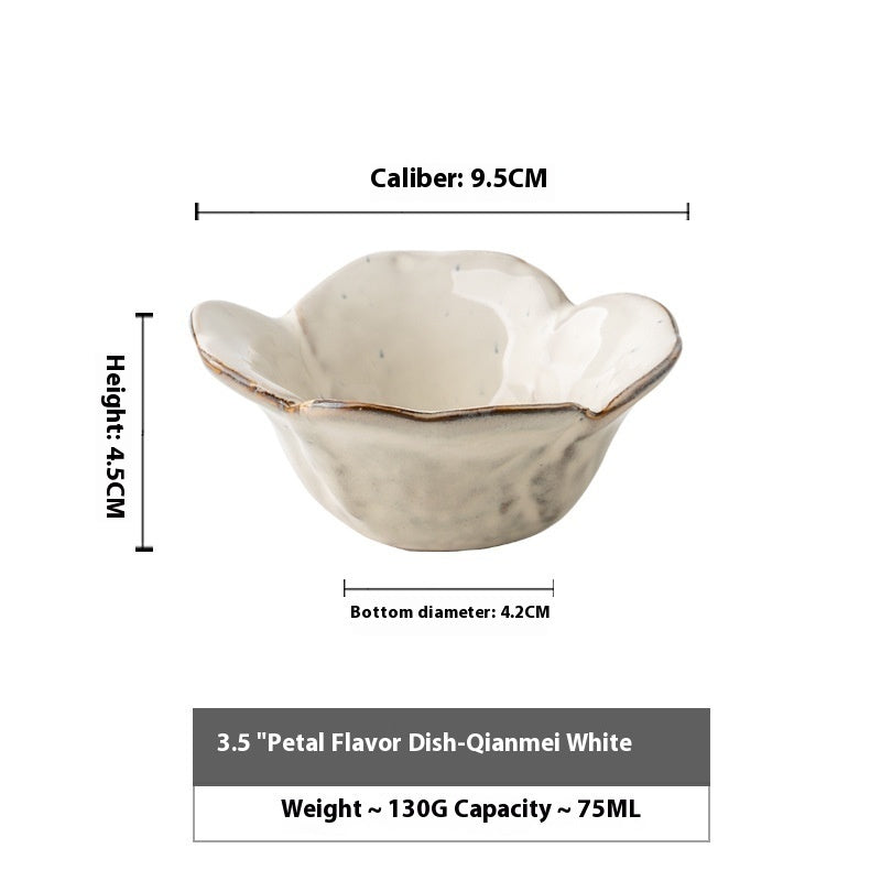 Petals Seasoning Dish Household Ceramic Dish
