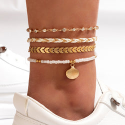Four Layer Ankle Chain Summer Fashion Jewelry