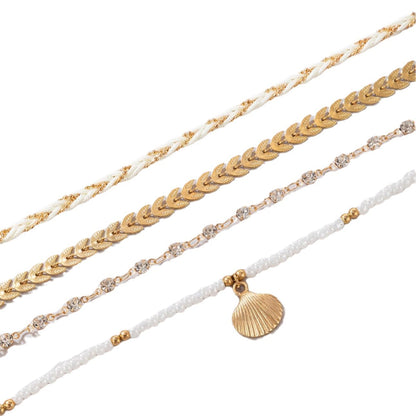 Four Layer Ankle Chain Summer Fashion Jewelry