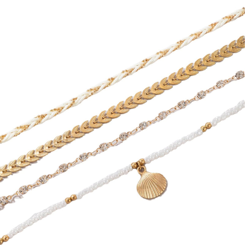 Four Layer Ankle Chain Summer Fashion Jewelry