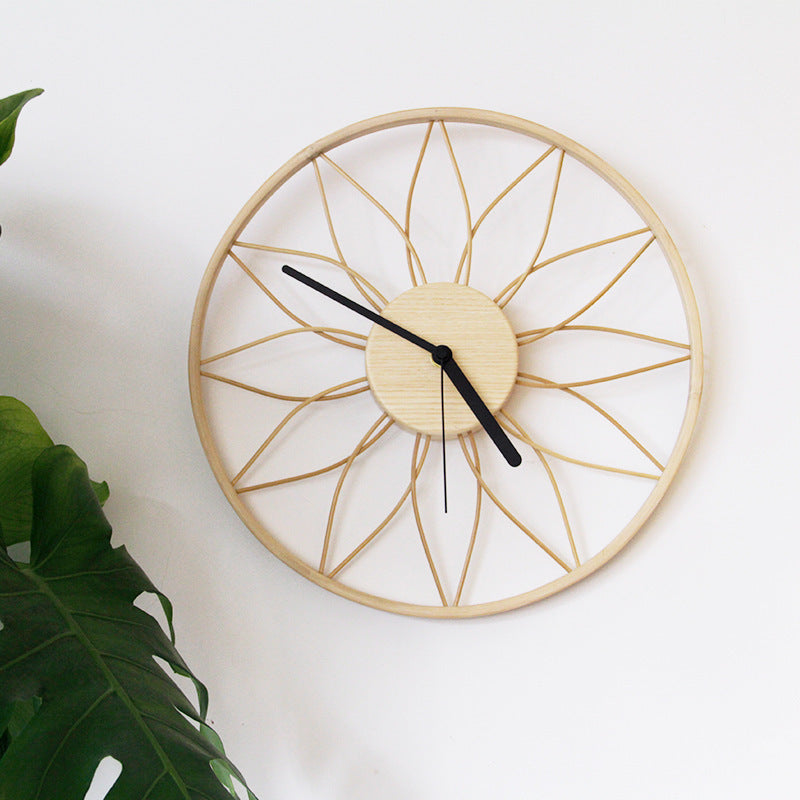 Solid Wood Clock Clock Living Room