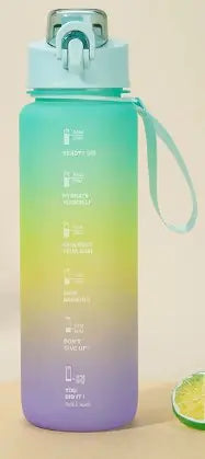 Motivational 1L Heavy Duty Plastic Water Bottle