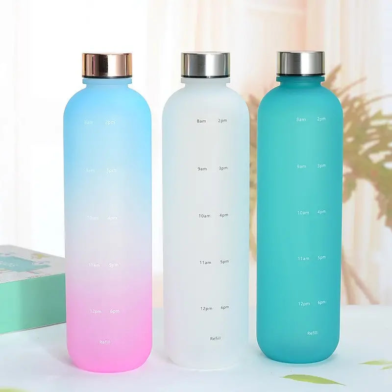 33.8oz Gradient Outdoor Fitness Plastic Water Bottle