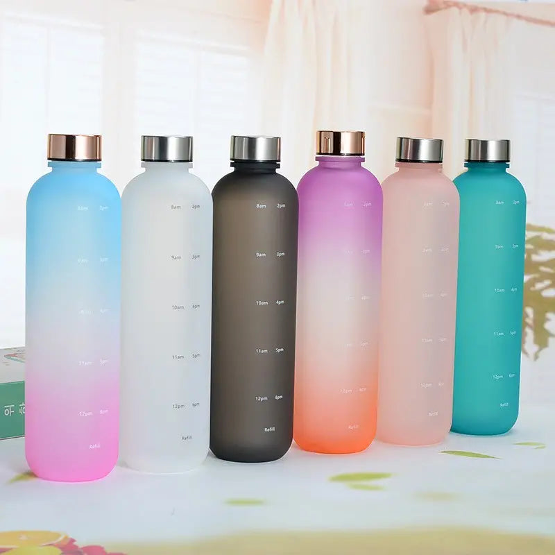 33.8oz Gradient Outdoor Fitness Plastic Water Bottle