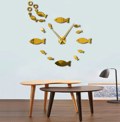 Fish Wall Clock, Frameless Design