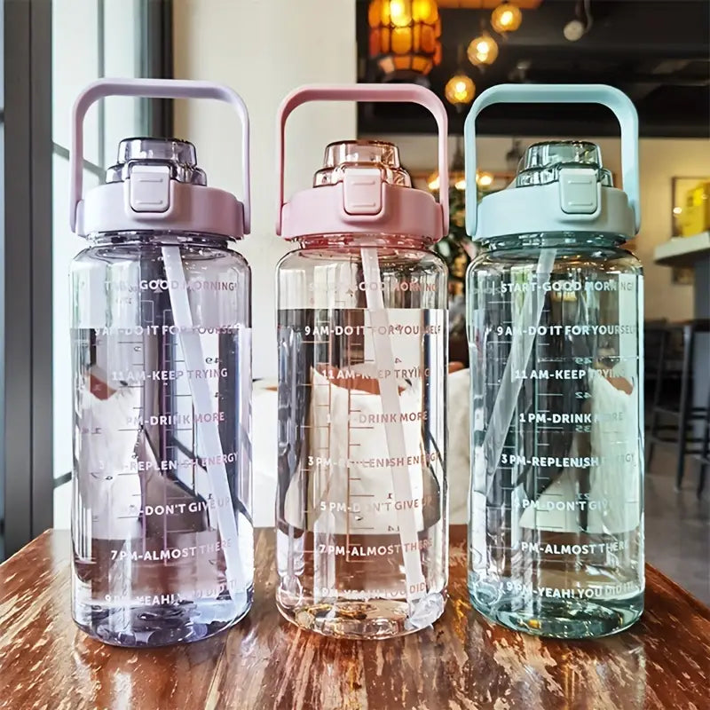 Large Capacity 67.63oz Plastic Water Bottle with Straw