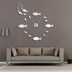 Fish Wall Clock, Frameless Design
