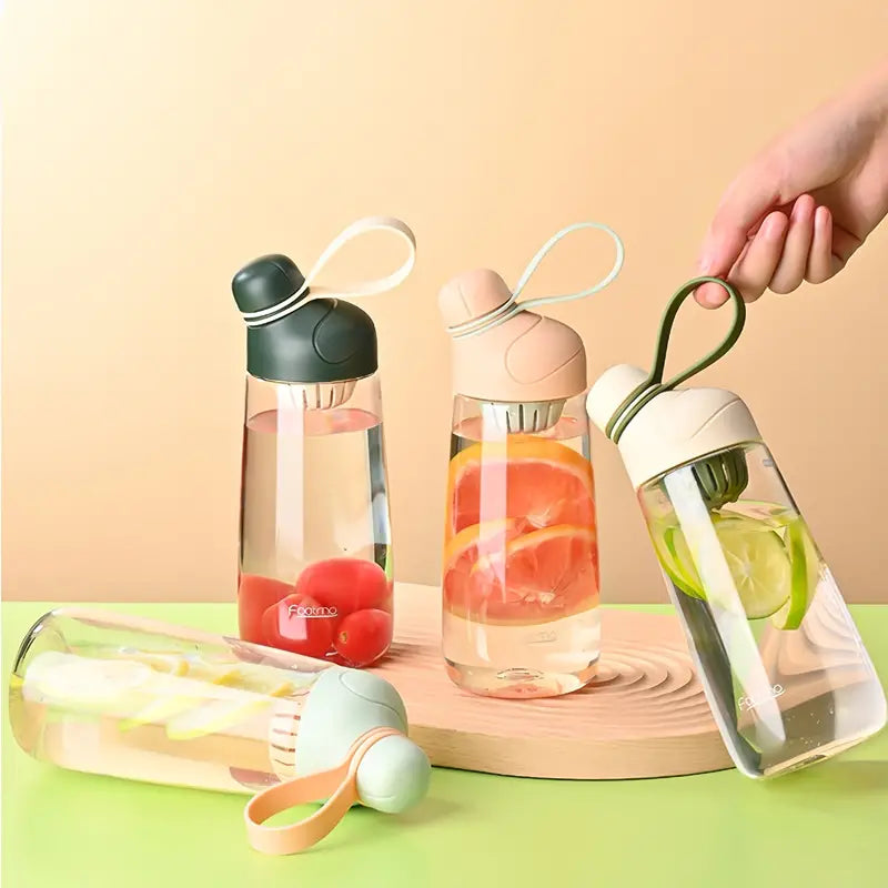 Plastic Water Bottle with Tea Strainer