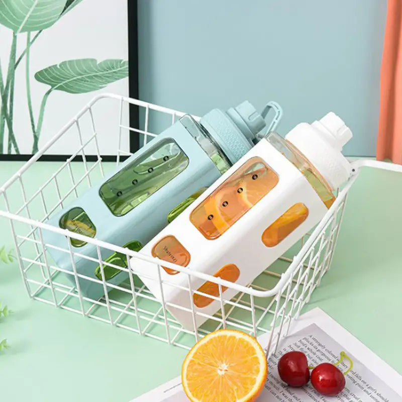 Outdoor Plastic Water Bottle with Straw, 800/1000ML