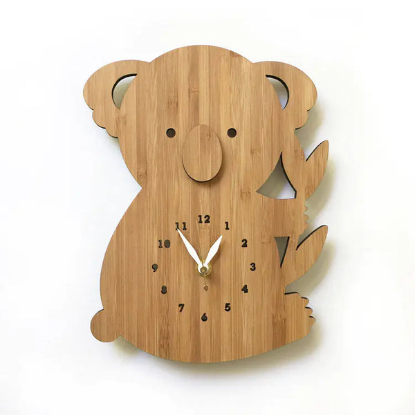 Bamboo Koala Bear Wall Clock