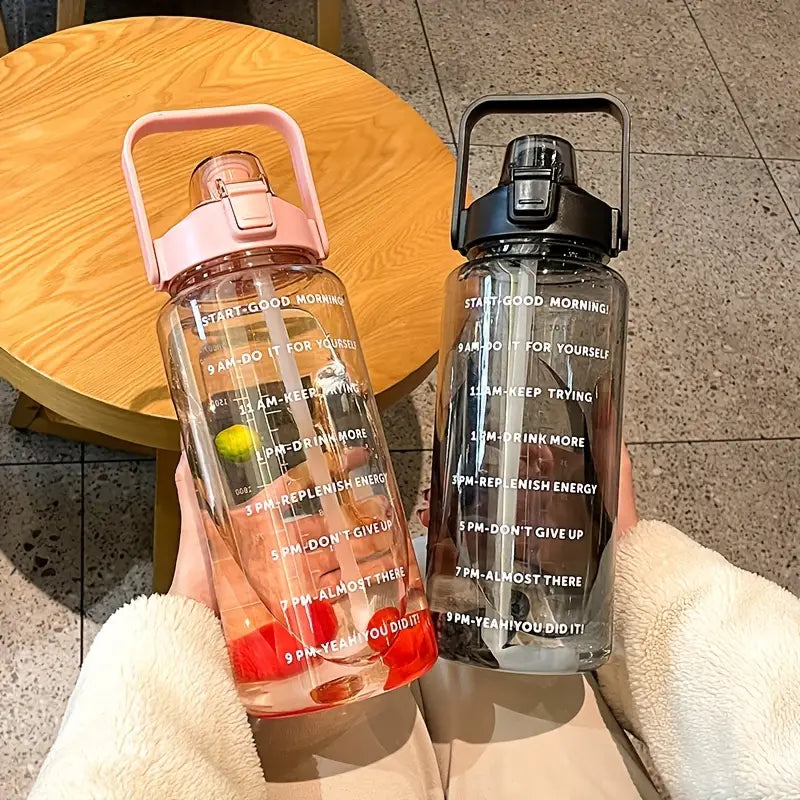 Large Capacity 67.63oz Plastic Water Bottle with Straw
