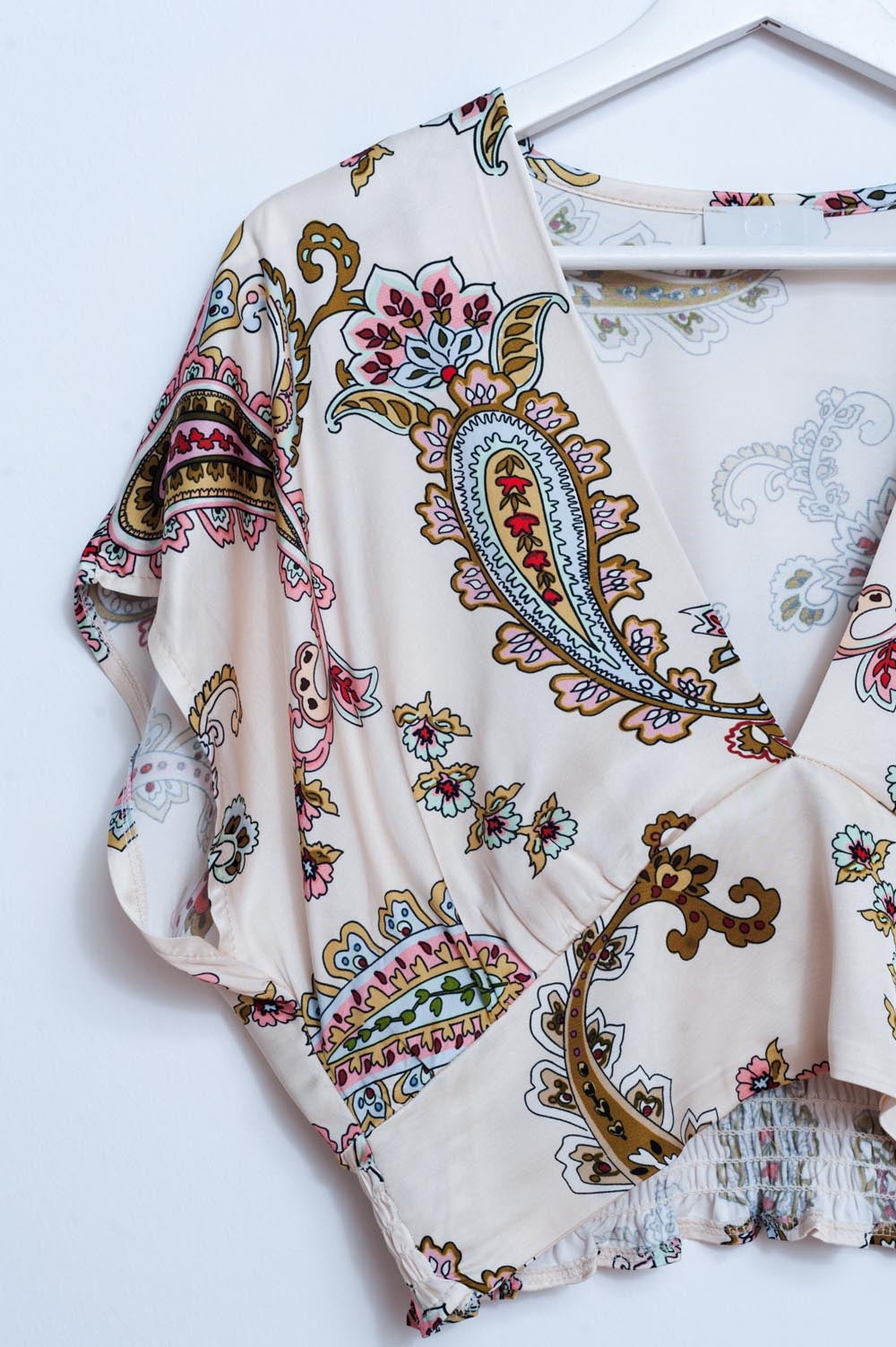 Crop Top With Paisley Print