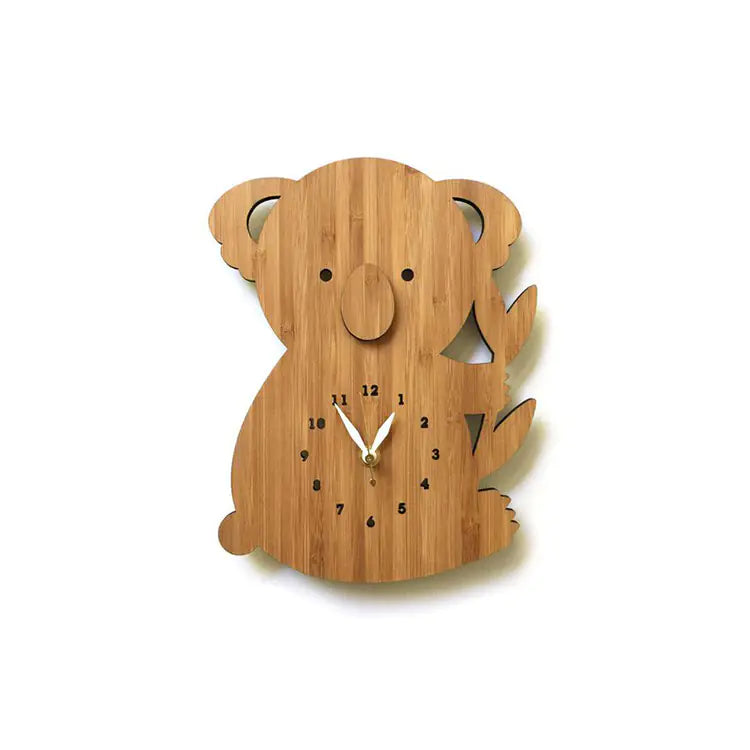 Bamboo Koala Bear Wall Clock