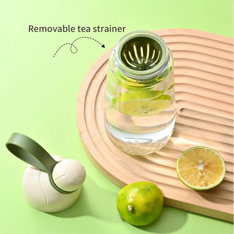 Plastic Water Bottle with Tea Strainer