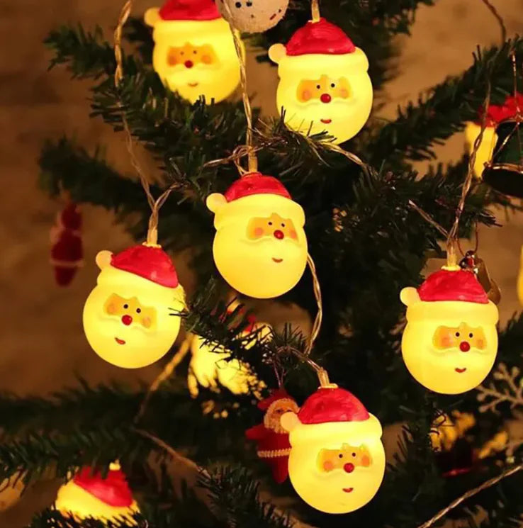 Santa Claus LED String Lights – Festive Christmas Decoration