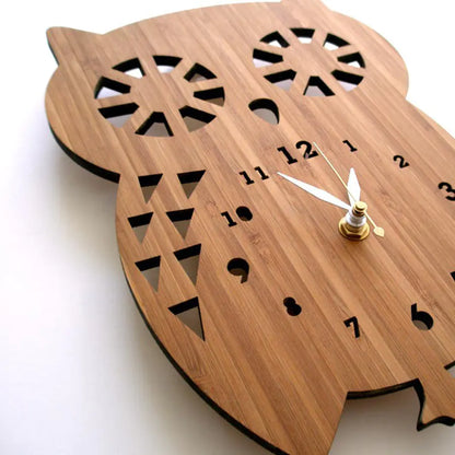 Owl Wall Clock - Animal Decor