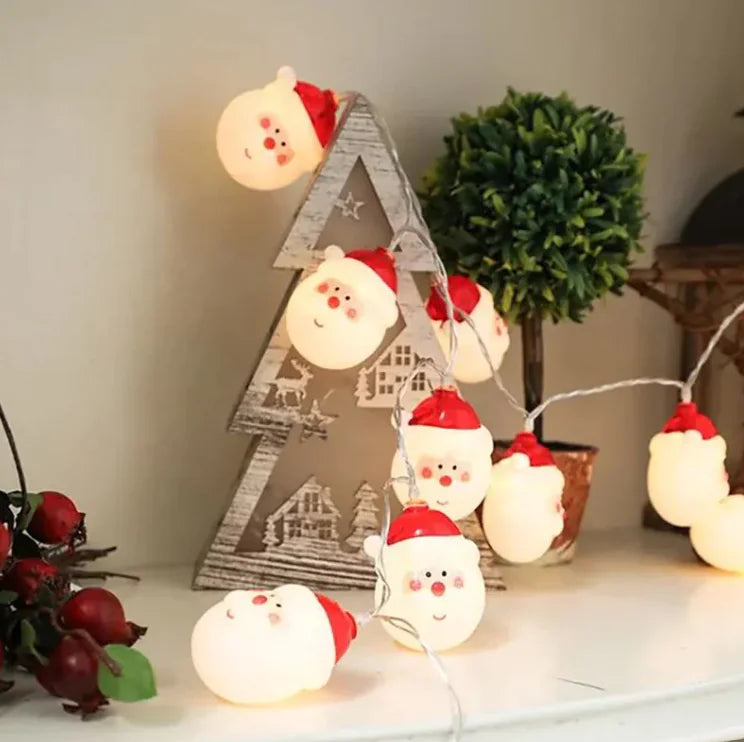 Santa Claus LED String Lights – Festive Christmas Decoration