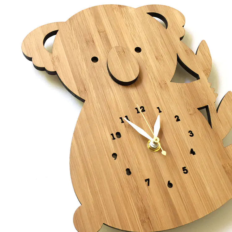 Bamboo Koala Bear Wall Clock