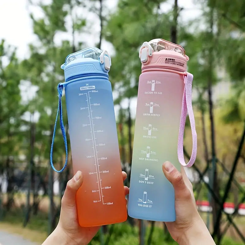 Motivational 1L Heavy Duty Plastic Water Bottle