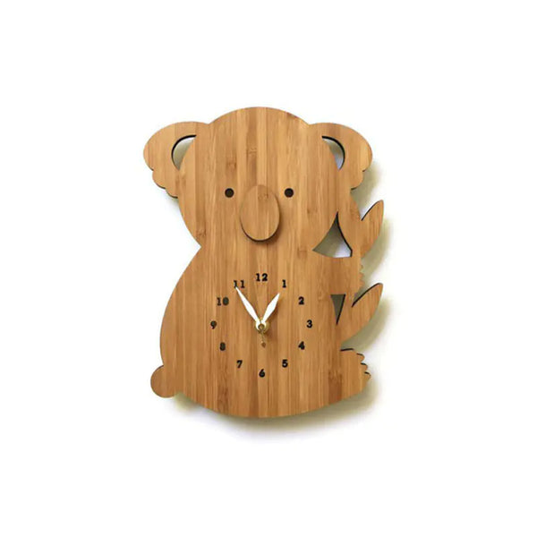 Bamboo Koala Bear Wall Clock